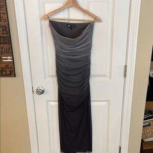 Zara Strapless Ombre Gray Dress